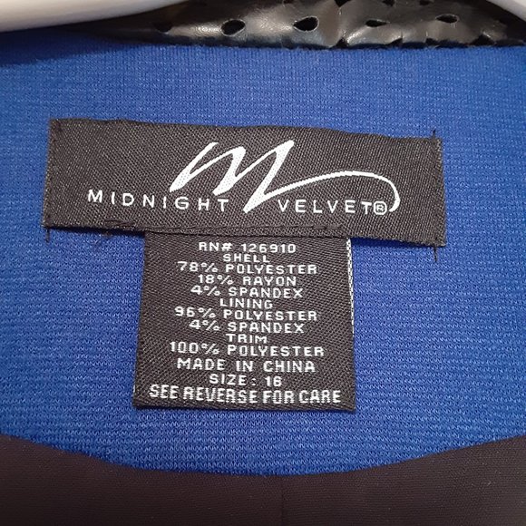 Midnight Velvet Blue & Black 2 pc Suit - Picture 10 of 12